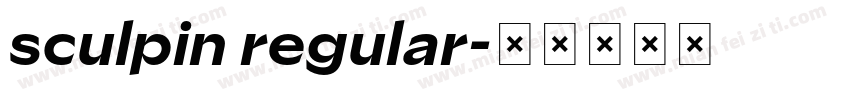 sculpin regular字体转换